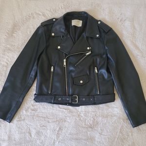 Faux Leather Biker Jacket